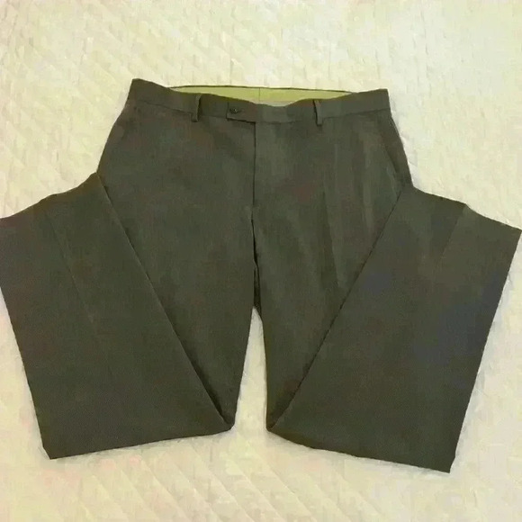 Mens Louis Raphael gray Stripe golf pants sz 38 x 32 Performance Dress‎ Pants - Picture 1 of 8